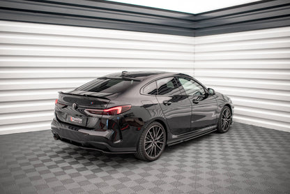Heck Ansatz Flaps Diffusor für BMW 2 Gran Coupe M-Paket F44 Carbon Look