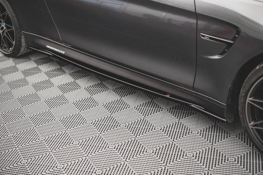 Seitenschweller Ansatz V.2 für BMW M4 F82 schwarz Hochglanz