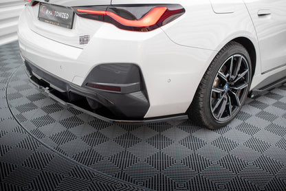 Mittlerer Cup Diffusor DTM Look Heck Ansatz für V.1 BMW i4 M-Paket G26 schwarz Hochglanz