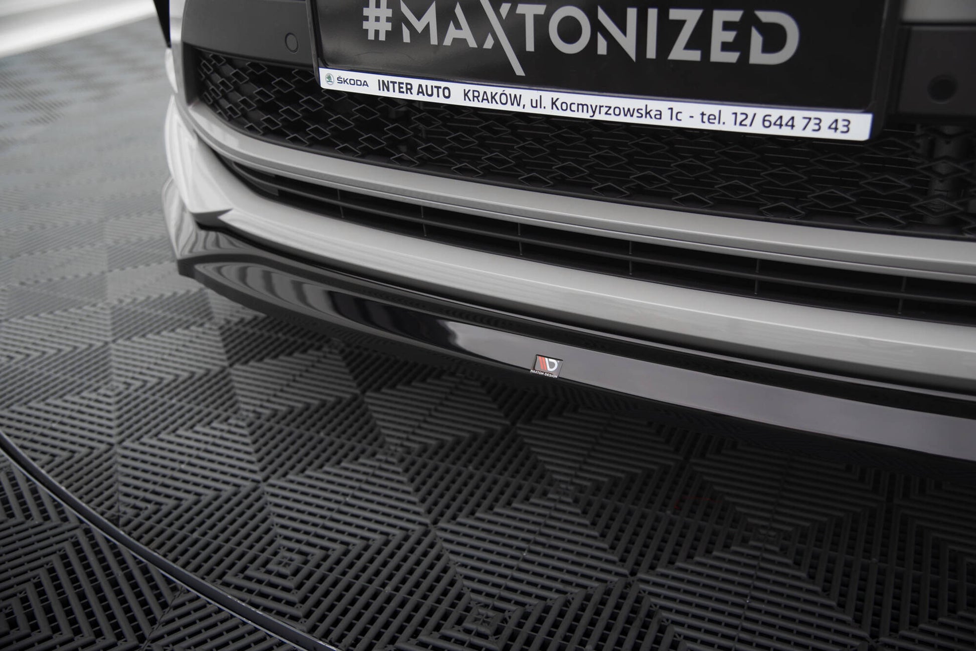 Front Ansatz V.2 für Skoda Kodiaq RS Mk1 Facelift schwarz Hochglanz