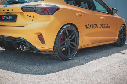 Heck Ansatz Flaps Diffusor V.3 für (Für heckansatz v.2) Ford Focus Hatchback ST Mk4  schwarz Hochglanz