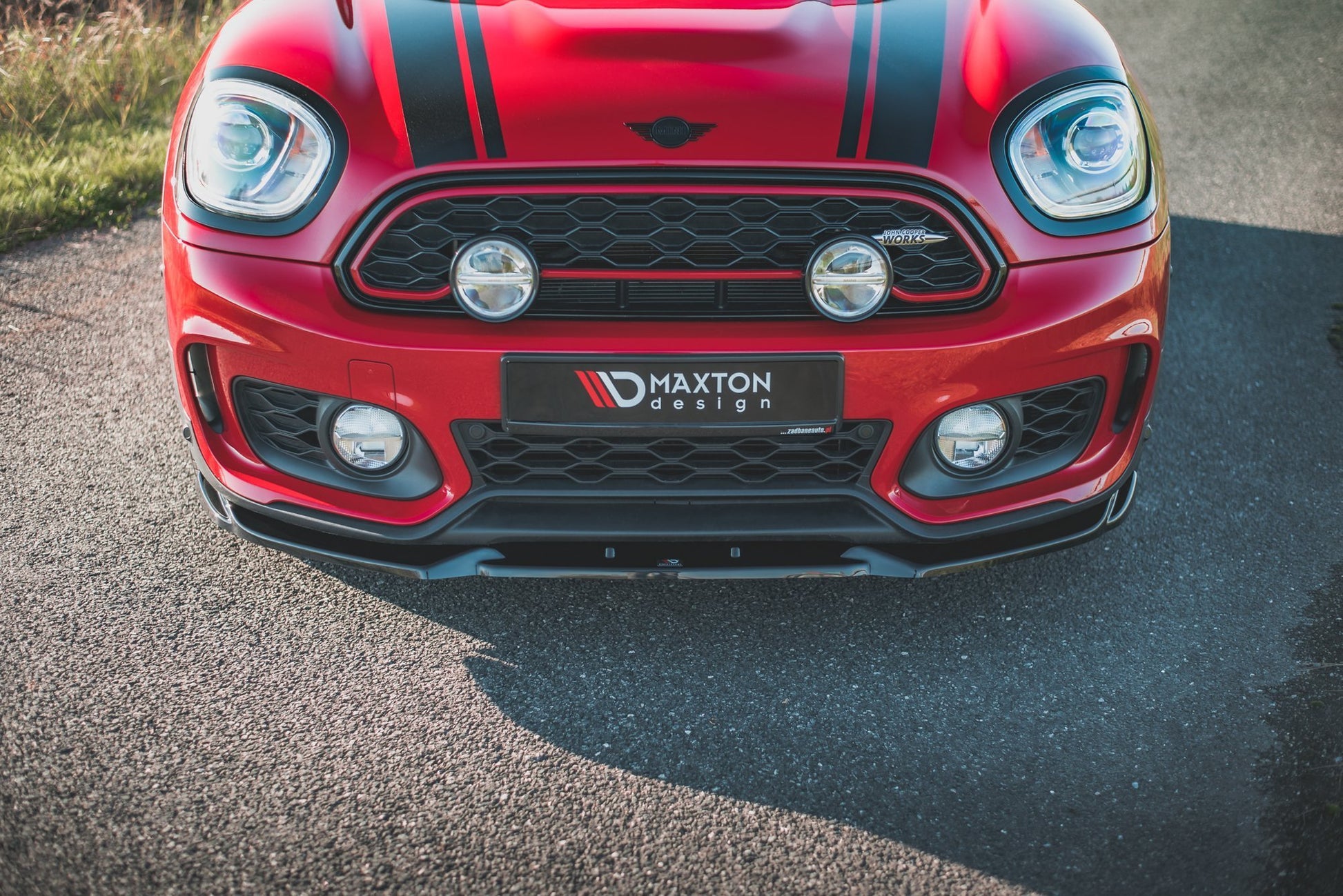 Front Ansatz V.1 für Mini Countryman Mk2 F60 JCW schwarz Hochglanz