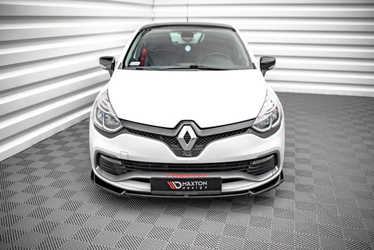 Front Ansatz V.2 für Renault Clio RS Mk4 schwarz Hochglanz