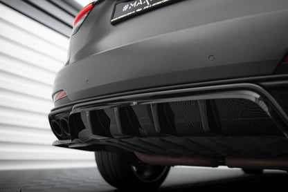 Mittlerer Cup Diffusor DTM Look Heck Ansatz für Maserati Levante Trofeo Mk1 schwarz Hochglanz