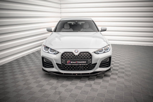 Front Ansatz V.3 für BMW 4er / i4 Gran Coupe M-Paket / M440i G26 schwarz Hochglanz