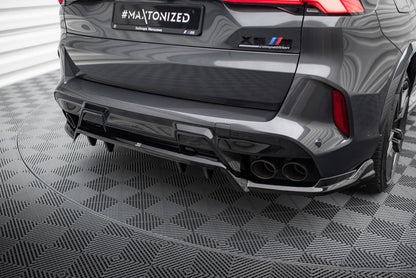 Mittlerer Cup Diffusor DTM Look Heck Ansatz für BMW X5 M F95 Facelift schwarz Hochglanz