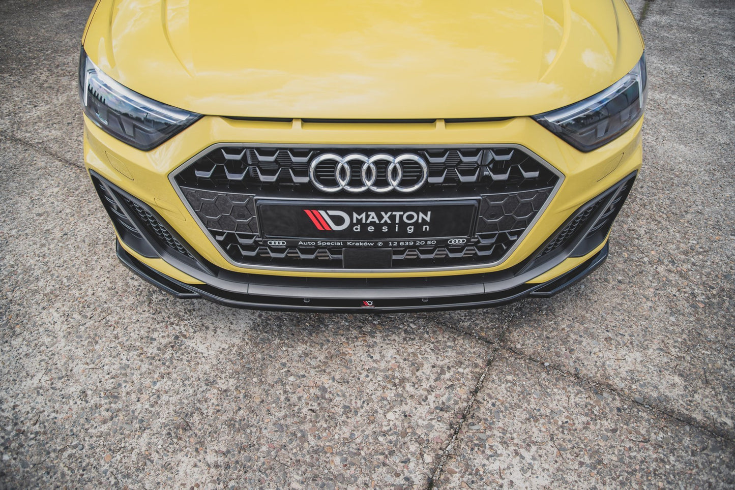 Front Ansatz V.2 für Audi A1 S-Line GB schwarz Hochglanz