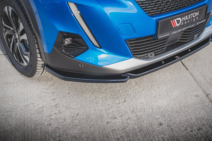 Front Ansatz V.2 für Peugeot 2008 Mk2 schwarz Hochglanz