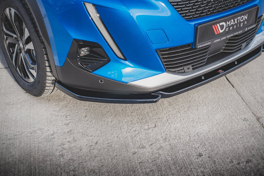Front Ansatz V.2 für Peugeot 2008 Mk2 schwarz Hochglanz