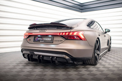 Diffusor Heck Ansatz für Audi e-Tron GT / RS GT Mk1 schwarz Hochglanz