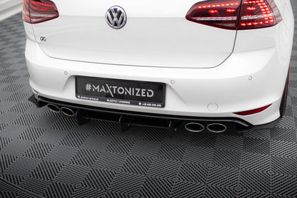 VW GOLF 7 R HATCHBACK Diffusor Heck Ansatz für Heckschürze für & Heck Ansatz Flaps Diffusor für