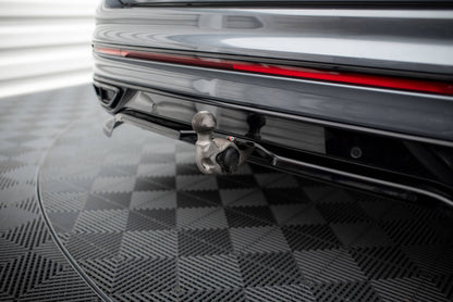 Mittlerer Cup Diffusor DTM Look Heck Ansatz für VW Tiguan Allspace R-Line Mk2 Facelift schwarz Hochglanz