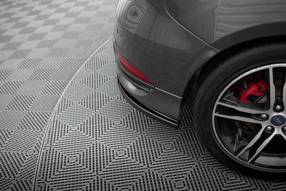 Heck Ansatz Flaps Diffusor für Ford Focus ST Mk3 FL schwarz Hochglanz