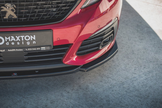 Front Ansatz V.2 für Peugeot 308 GT Mk2 Facelift schwarz Hochglanz