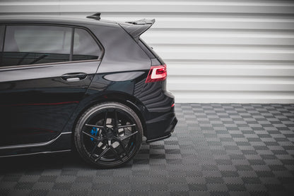 Heck Ansatz Flaps Diffusor V.1 für VW Golf R Mk8 Facelift schwarz Hochglanz