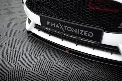 Front Ansatz V.3 für Ford Fiesta ST Mk7 FL schwarz Hochglanz