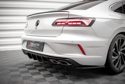 Diffusor Heck Ansatz für VW Arteon R schwarz Hochglanz