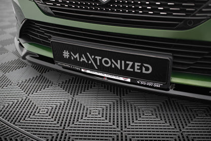 Front Ansatz für Peugeot 308 GT Mk3 schwarz Hochglanz