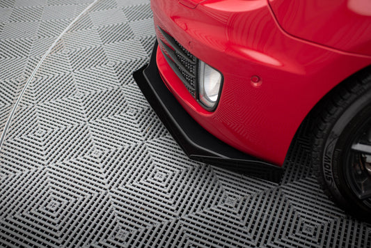 Street Pro Front Ansatz für V.3 + Flaps für VW Golf GTI Mk6 schwarz Hochglanz