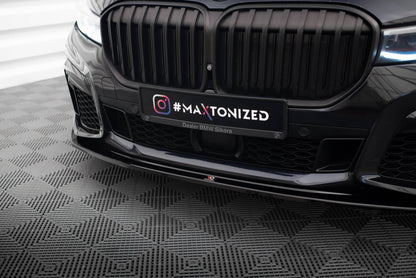 Front Ansatz V.4 für BMW 7 M-Paket G11 / G12 Facelift schwarz Hochglanz