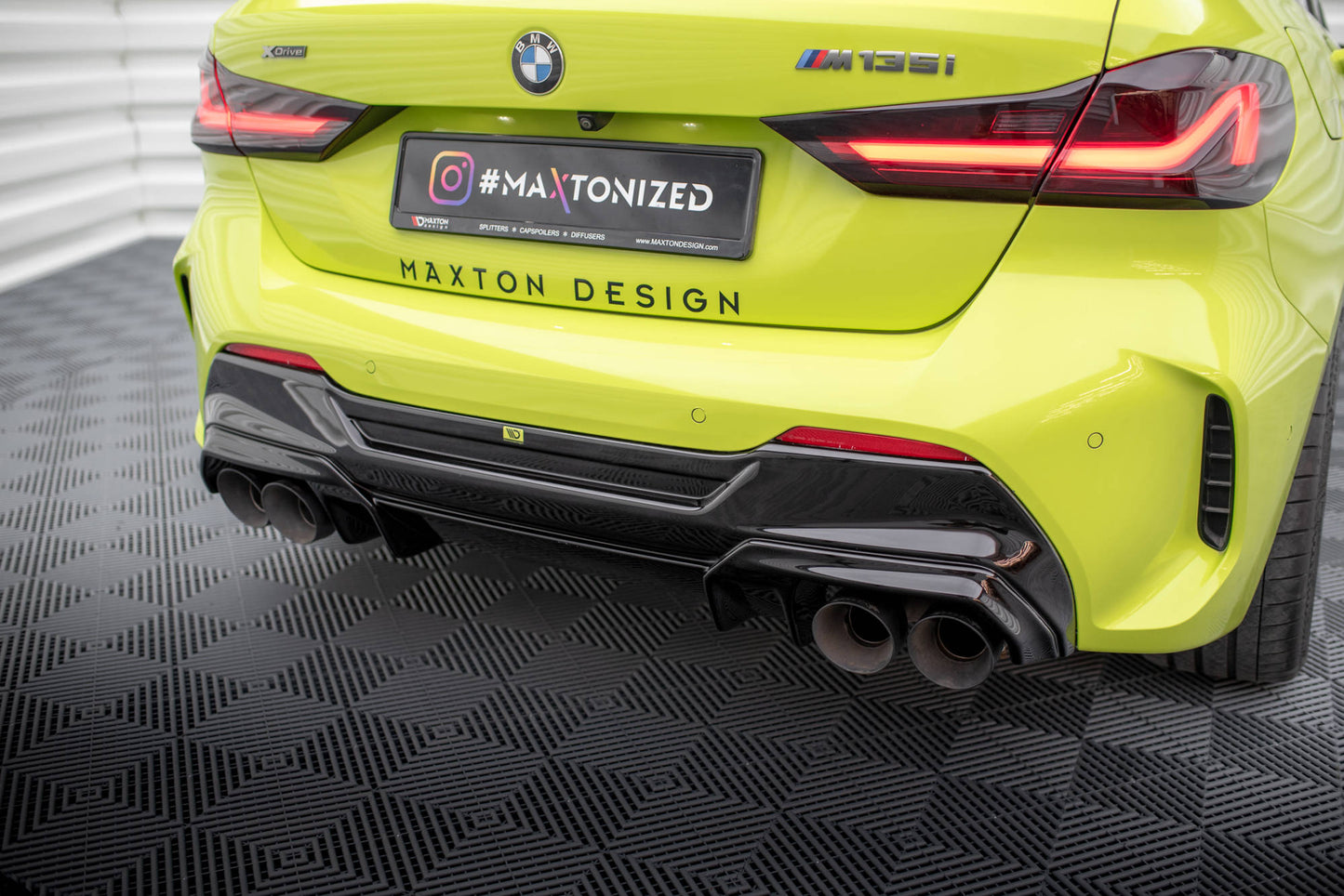 Diffusor Heck Ansatz V.2 für + Milltek Sport Auspuffverlängerung BMW 1er F40 M135i