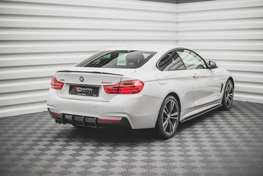 Spoiler CAP für BMW 4er F32 schwarz Hochglanz