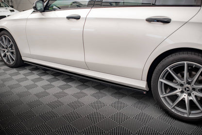 Seitenschweller Ansatz für Mercedes-Benz E AMG-Line W213 Facelift schwarz Hochglanz