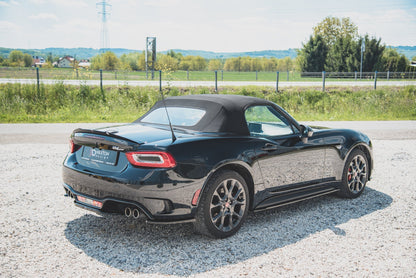 Heck Ansatz Flaps Diffusor für Abarth 124 Spider  schwarz Hochglanz