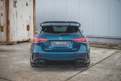 Heck Ansatz Flaps Diffusor für Mercedes A35 AMG Aero Hatchback W177  schwarz Hochglanz