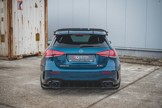 Heck Ansatz Flaps Diffusor für Mercedes A35 AMG Aero Hatchback W177  schwarz Hochglanz