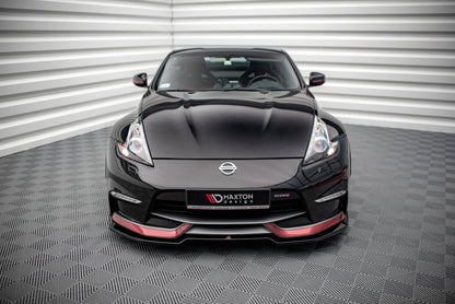 Front Ansatz V.3 für Nissan 370Z Nismo Facelift schwarz Hochglanz