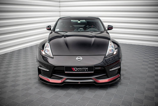 Front Ansatz V.3 für Nissan 370Z Nismo Facelift schwarz Hochglanz