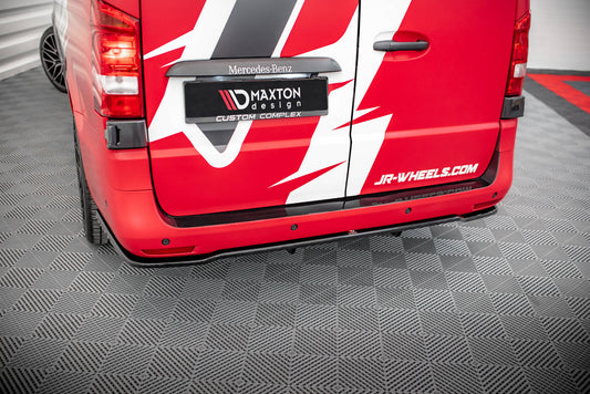 Mittlerer Cup Diffusor DTM Look Heck Ansatz für Mercedes-Benz Vito / V W447 Facelift schwarz Hochglanz