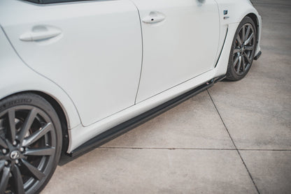 Seitenschweller Ansatz für Lexus IS F Mk2 schwarz Hochglanz