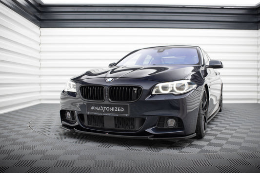Front Ansatz V.4 für BMW 5er F10/F11 M-Paket schwarz Hochglanz