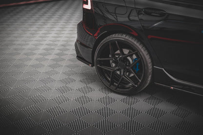 Heck Ansatz Flaps Diffusor V.3 für VW Golf R Mk8 Facelift schwarz Hochglanz