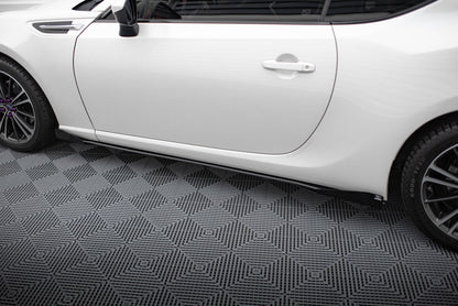 Street Pro Seitenschweller Ansatz für + Flaps Subaru BRZ Mk1 / Mk1 Facelift schwarz Hochglanz