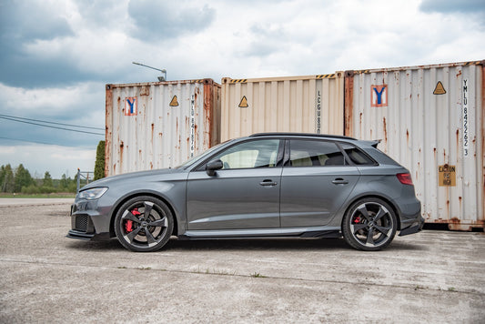 Street Pro Seitenschweller Ansatz für + Flaps Audi RS3 8V Sportback schwarz Hochglanz
