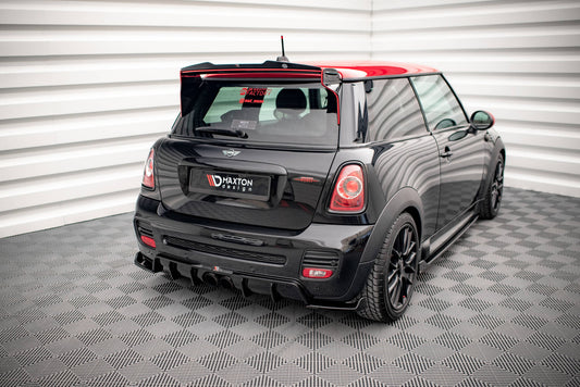 Diffusor Heck Ansatz für Mini Cooper John Cooper Works R56 schwarz Hochglanz
