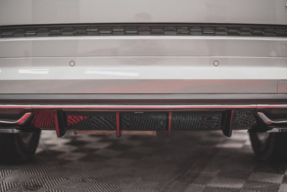 Diffusor Heck Ansatz für Skoda Kodiaq Sportline Mk1 / Mk1 Facelift schwarz Hochglanz