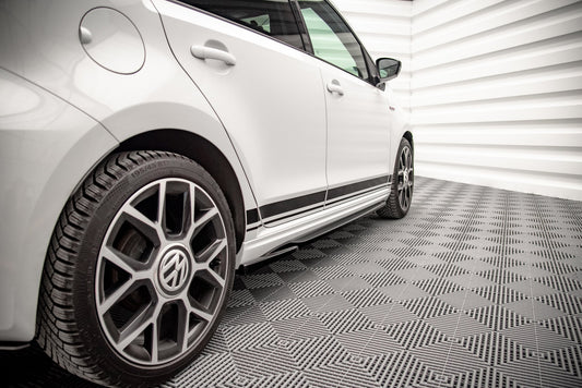 Seitenschweller Ansatz für VW Up GTI schwarz Hochglanz