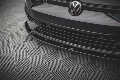 Front Ansatz V.2 für VW Golf R Mk8 schwarz Hochglanz