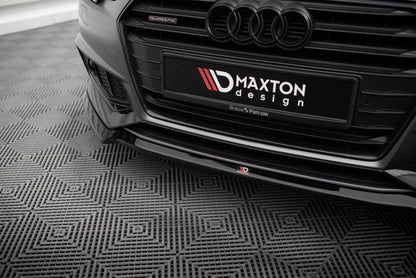 Front Ansatz V.4 für Audi S4 / A4 S-Line B9 schwarz Hochglanz