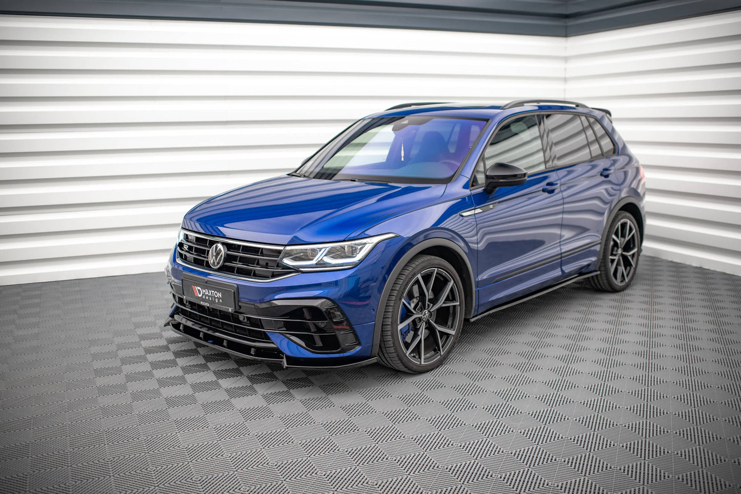 Seitenschweller Ansatz für VW Tiguan R / R-Line Mk2 Facelift schwarz Hochglanz