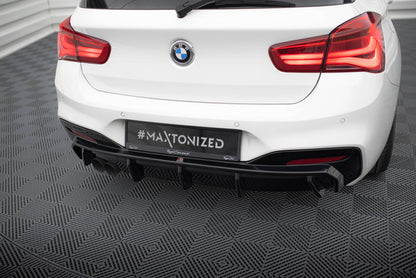 Diffusor Heck Ansatz V.3 für BMW 1er M-Paket F20 Facelift (Doppelauspuff li.)