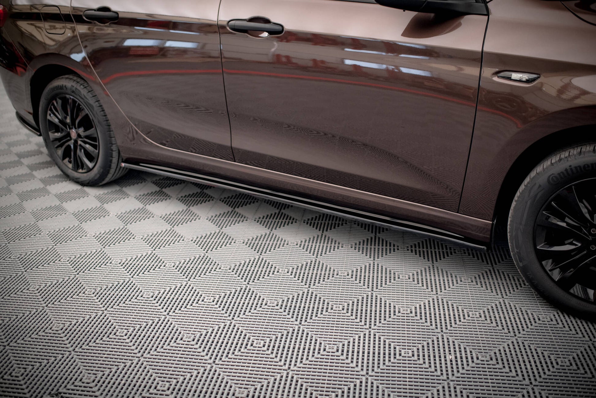 Seitenschweller Ansatz für Fiat Tipo S-Design  schwarz Hochglanz