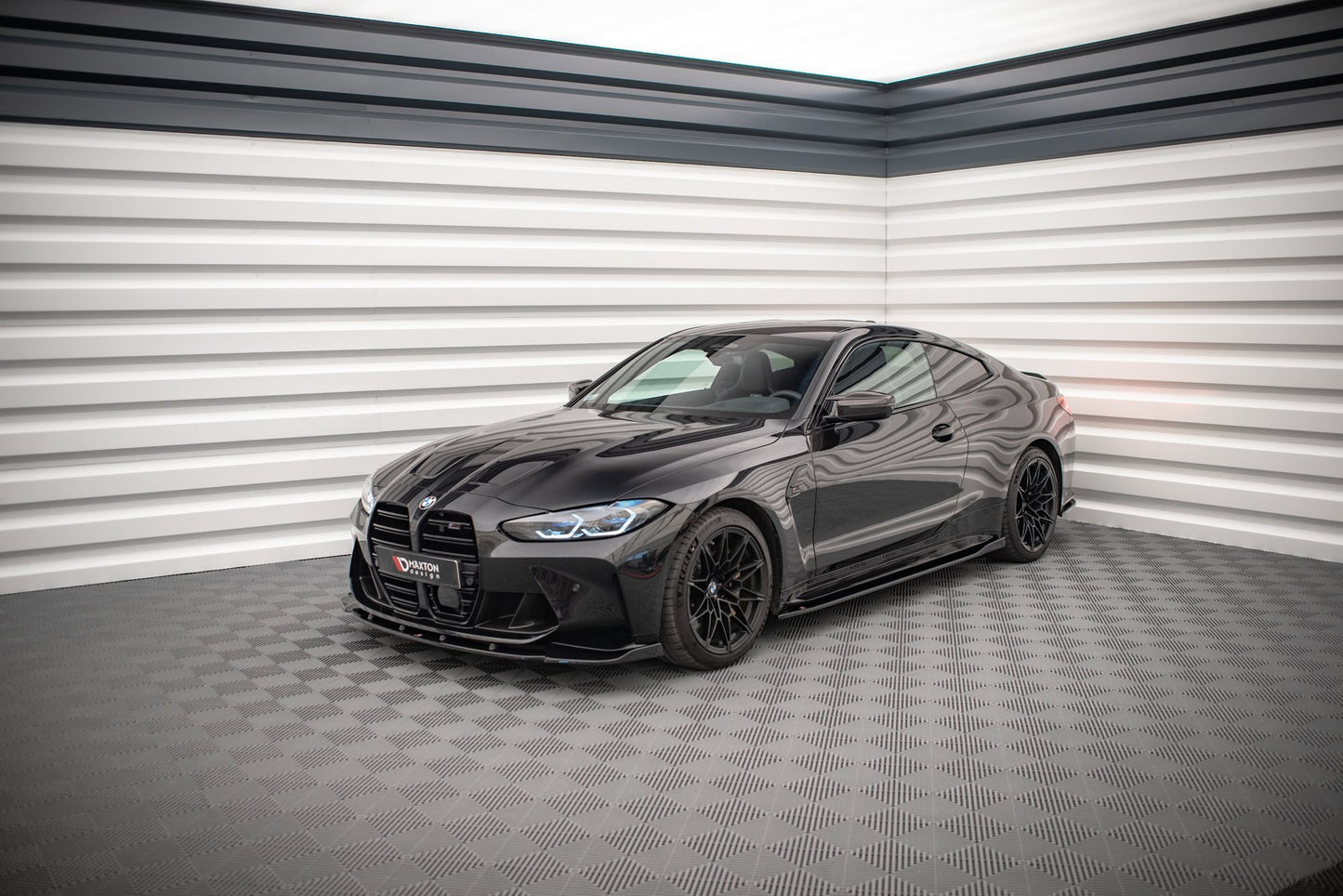 Seitenschweller Ansatz für V.1 für BMW M4 G82 / G82 Facelift schwarz Hochglanz