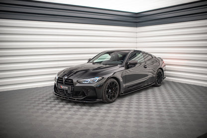 Seitenschweller Ansatz für V.1 für BMW M4 G82 / G82 Facelift schwarz Hochglanz