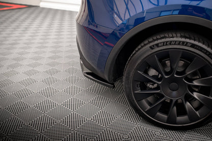 Mittlerer Cup Diffusor DTM Look Heck Ansatz für Tesla Model Y schwarz Hochglanz