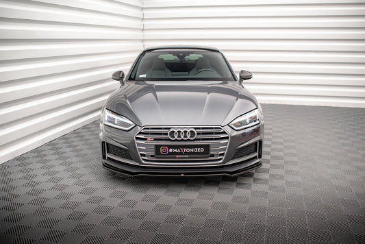 Front Ansatz V.1 für Audi S5 / A5 S-Line F5 Coupe / Sportback schwarz Hochglanz